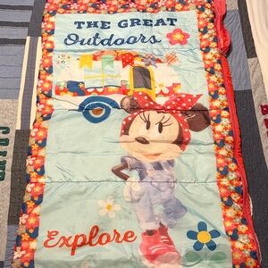 Minnie Mouse Sleeping Bag with Floral Design